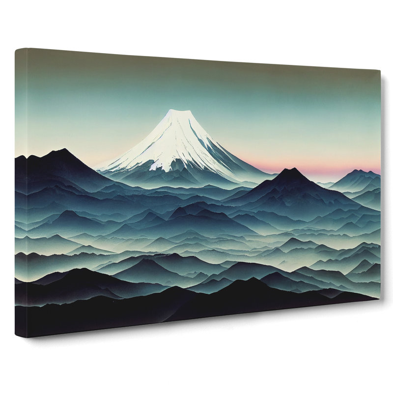 Entrancing Japanese Mountains - Wrapped Canvas, 40cm H x 60cm W x 3cm D