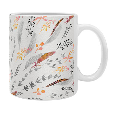 Grande tasse à café à rouleaux plumes