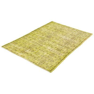 Tapis décoratif en laine de conception unique en laine noué à la main de conception unique 4 pi 11 po x 7 pi 5 po depander