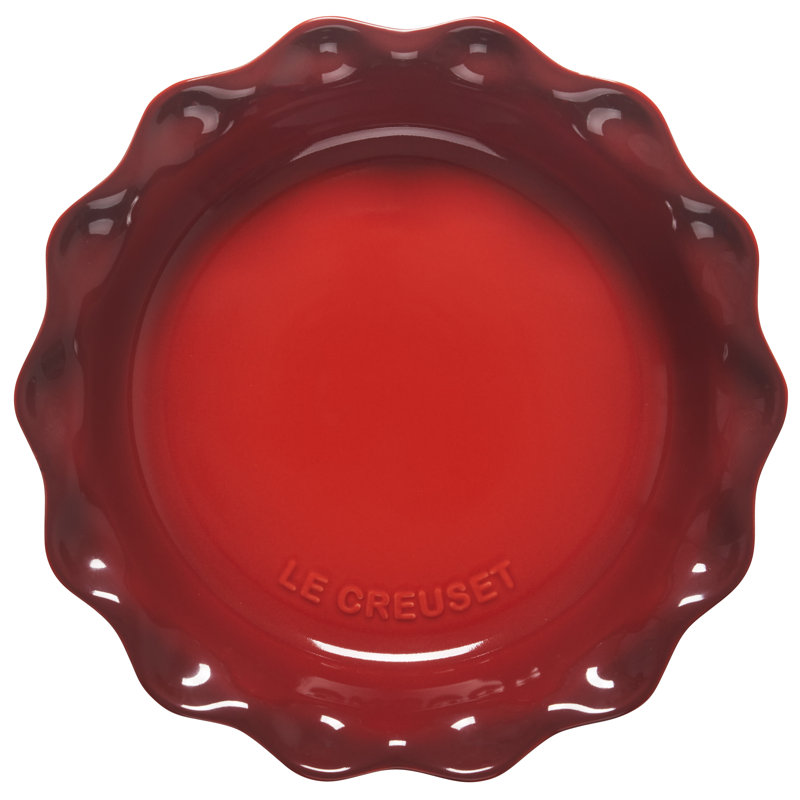 Le Creuset Stoneware 9" Pie Dish, Cerise