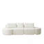 Boneless 106.3-Inch V-Shaped Modular Sofa Set With Chenille Fabric, Throw Pillows And Curved Ottomans For Versatile Seating Solutions.-1205518496-1205518501