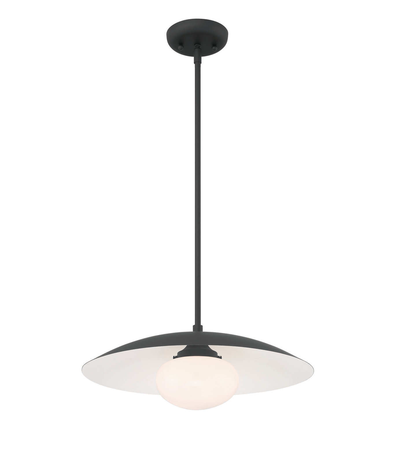 Del Single Light Metal Dimmable Pendant, Black