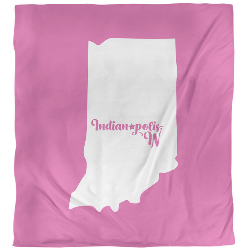 Housse de couette simple polis Indiana, Housse de couette pour grand lit, Rose, Polyester brossé