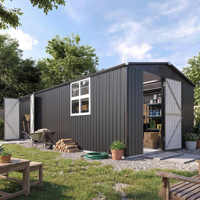 20' X 10' Outdoor Storage Shed With Windows