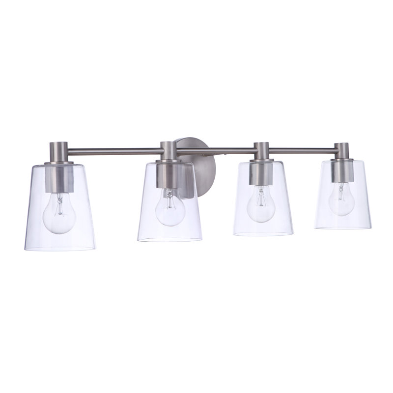 Éclairage pour meuble-lavabo à 4 lumières Boatright, Nickel brossé