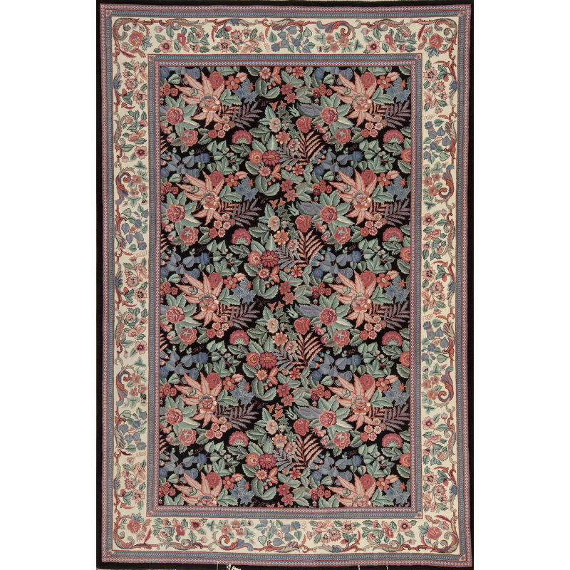 English Garden Collection Hand Knotted Wool Area Rug