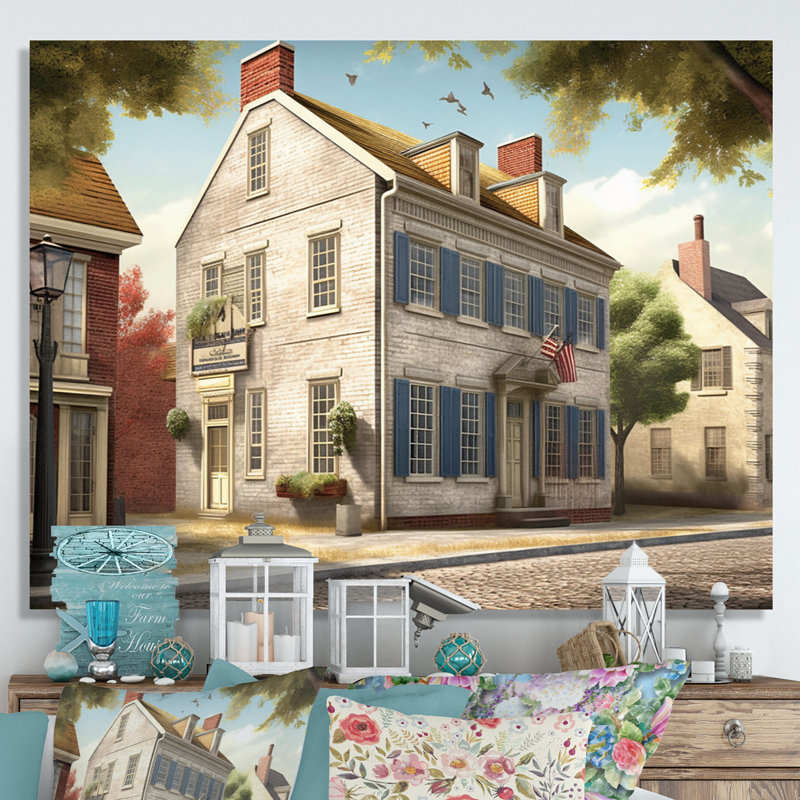 «Delaware 1950S Village II», reproduction sur toile encadrée, H 12 po x l 20 po x P 1 po, Toile tendue