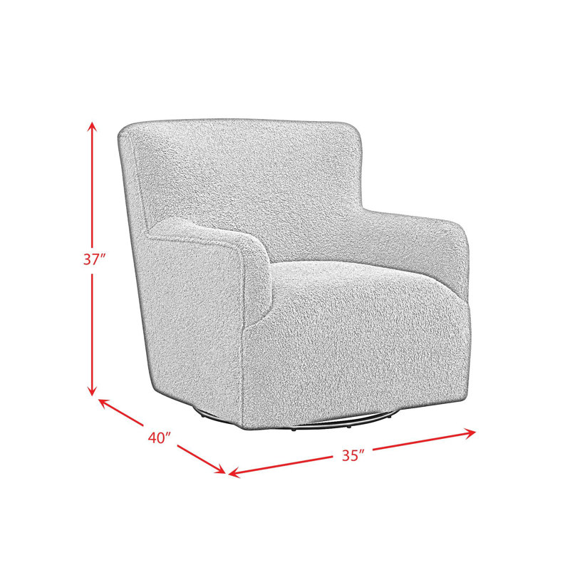 Picket House Furnishings Bishop Swivel Chair in Feather, Tan Polyester