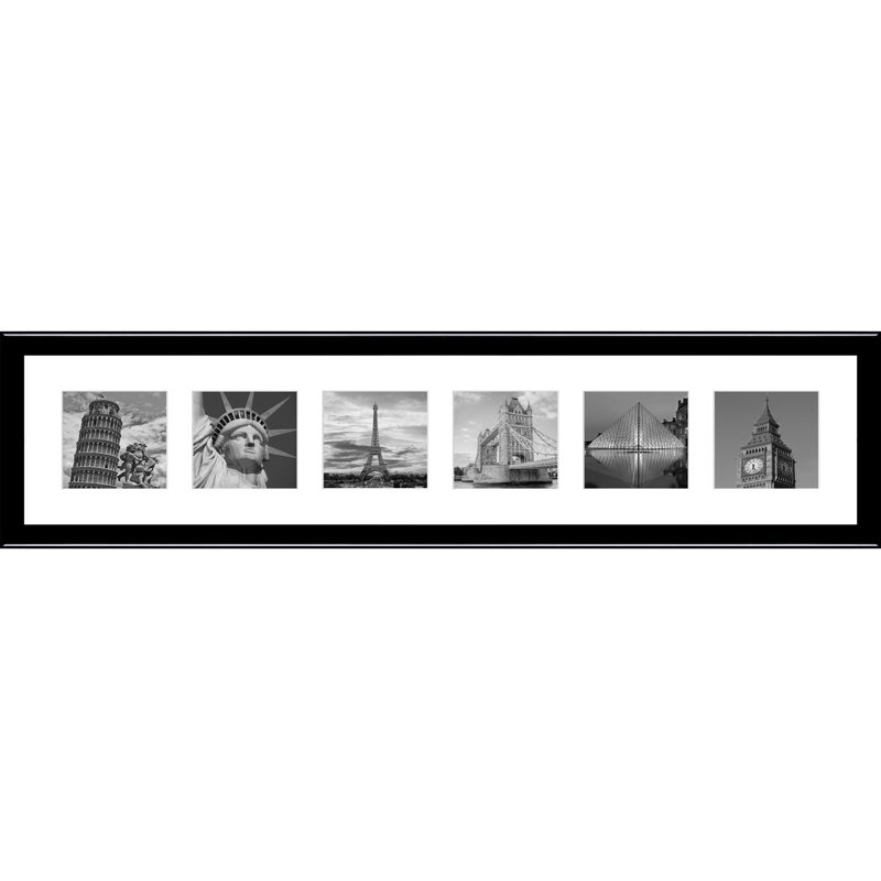Adalhi Collage Picture Frame, Glossy Black