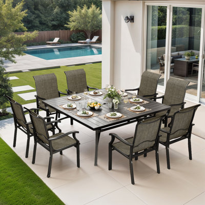 Dirck Outdoor Dining Armchair with Cushion by Charlton Home