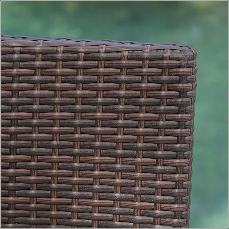 Tabourets de bar pliables d'extérieur en faux rotin, ensemble de 2 tabourets de bar en osier pour le jardin