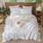 MooMee Lightweight Quilt Set 100% Washed Cotton Linen-Like Stripe Stitch Breathable All-season -114492300-114492298