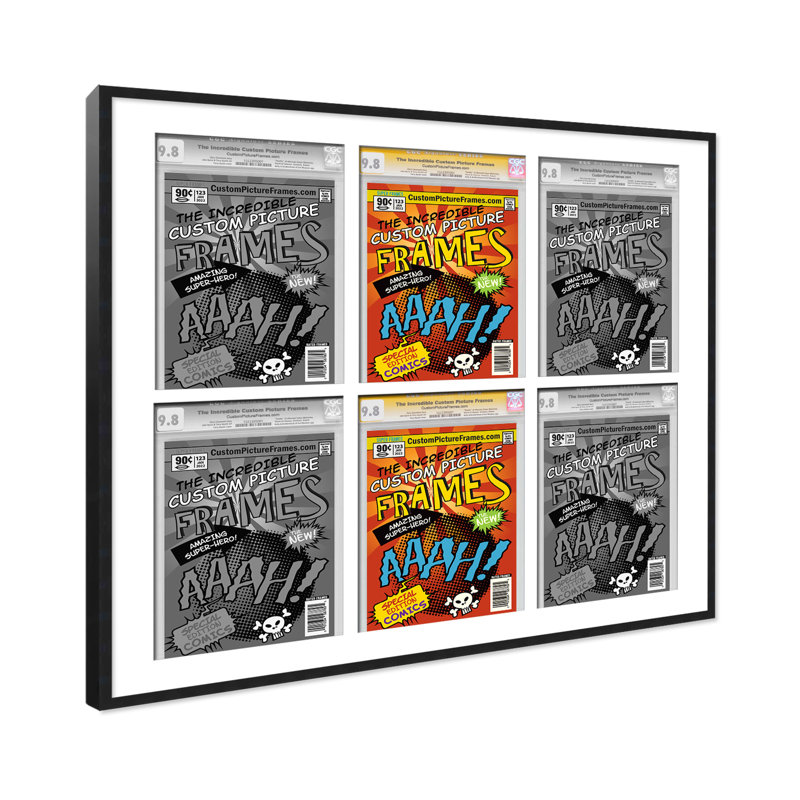 Cadre photo Collage, 8,125 po x 13 po, 30 po x 30 po, Noir / blanc
