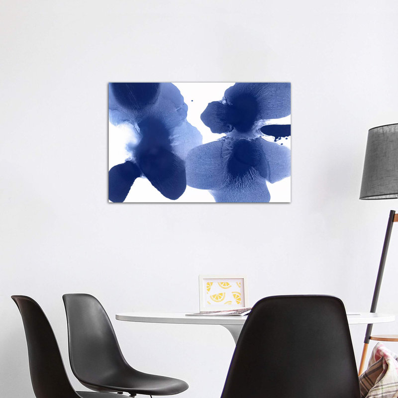 " Dynamic Indigo " by Hannah Carlson, 32" H x 48" W x 1.5" D, Wrapped Canvas