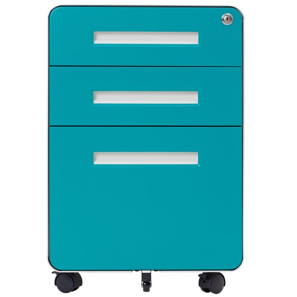 Inbox Zero 22.44'' Wide 3 -Drawer Mobile File Cabinet | Wayfair