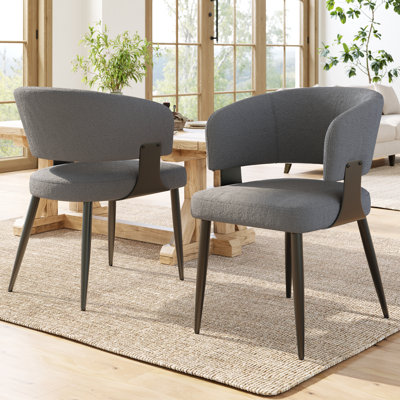 Fabric Upholstered Metal Armchair
