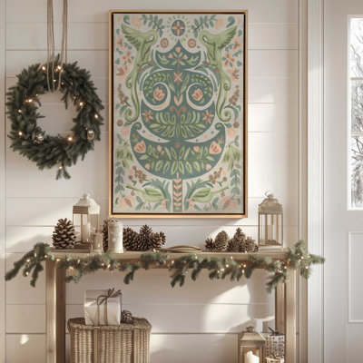 «Floral Folk Christmas Tree II», reproduction sur toile