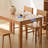 Burlywood Rectangular Solid Wood Dining Table-440145010