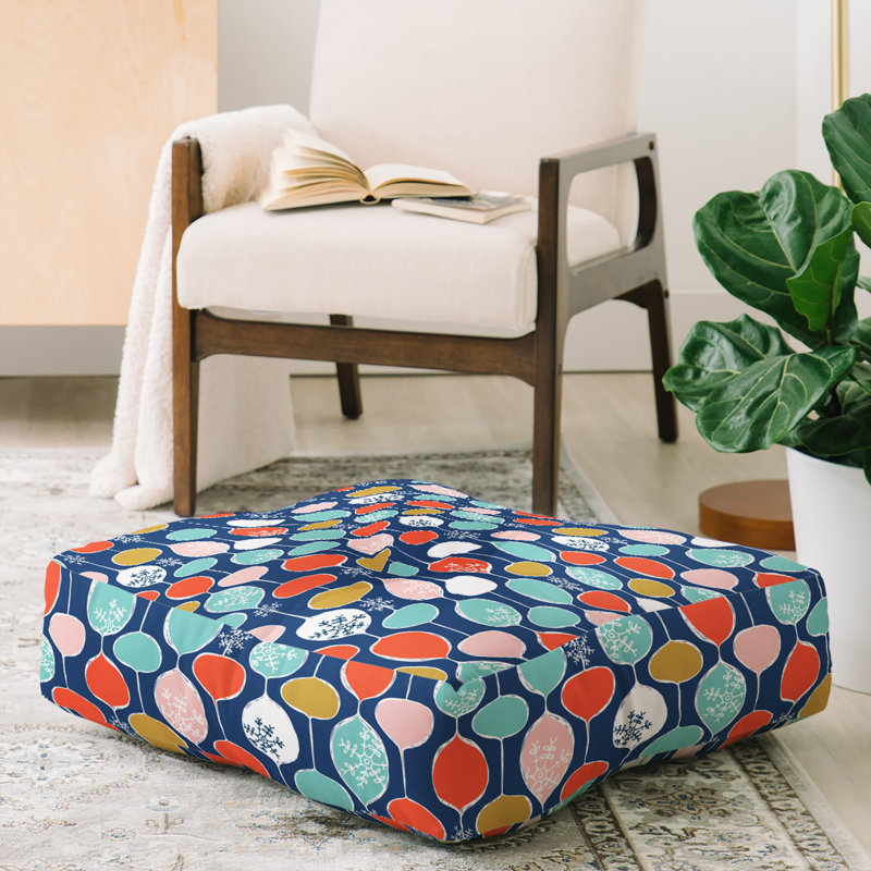 Housse de coussin en forme de flocon de neige de noël en forme de flocon de neige de heather dutton, Bleu / Orange