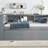 Full Size Daybed With Trundle, Wood Day Bed Frame With Storage Drawers And Side Shelves, Daybed With Desk, No Spring Box Needed, Gray-2005970009-2005970010