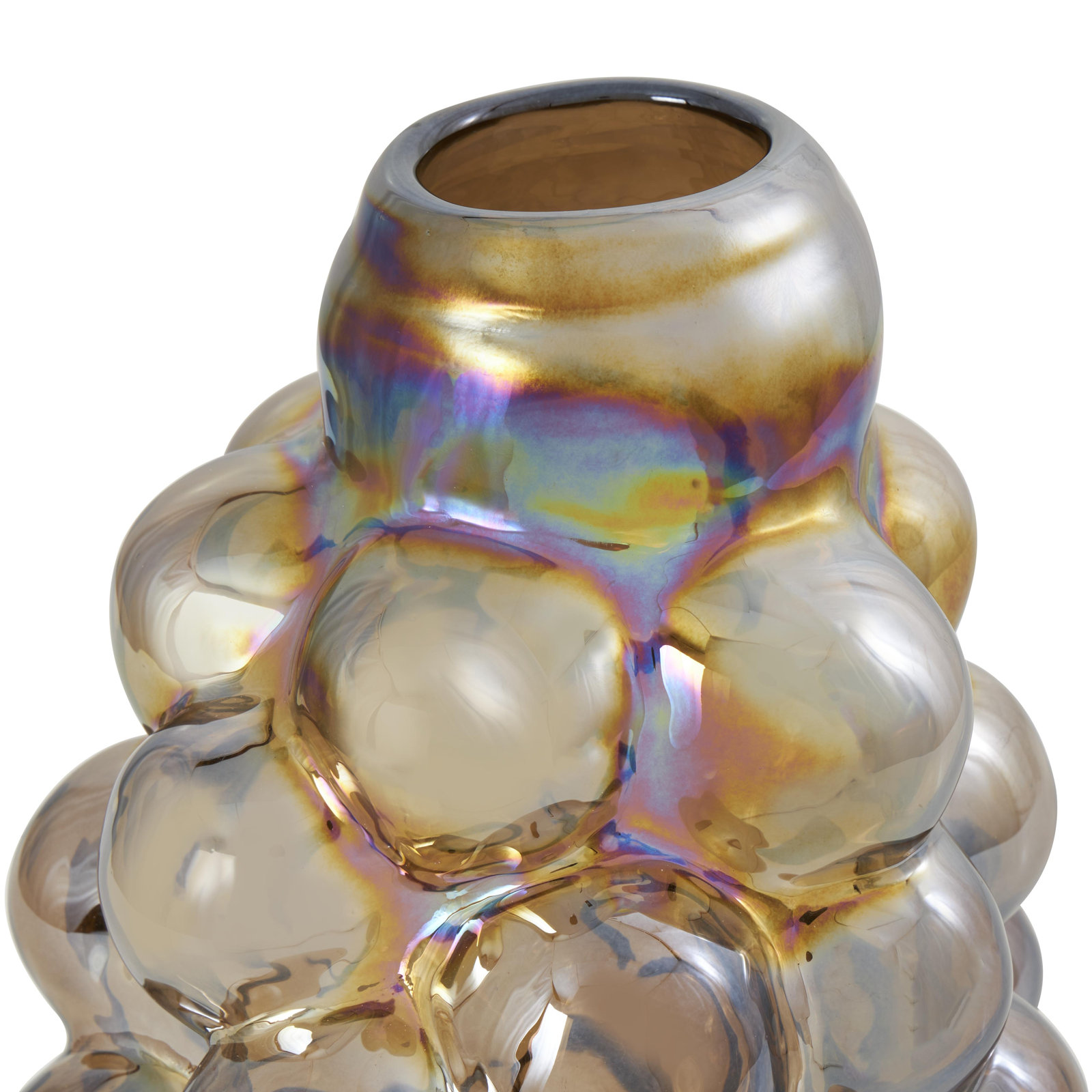 Haxby 12.1'' Handmade Glass Table Vase, Brown