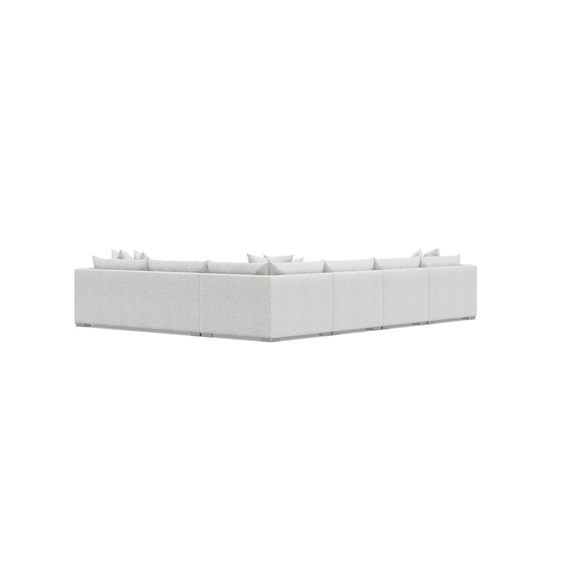 Sectional, Cream Polyester
