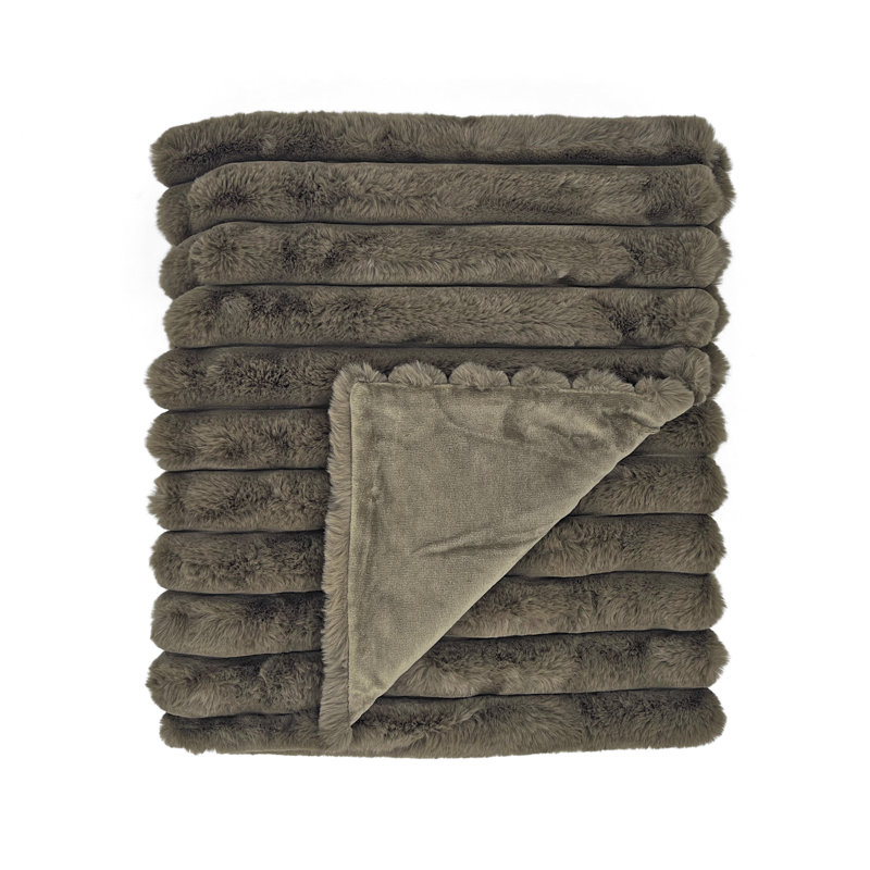 Jeté en polyester Mulliken, Olive
