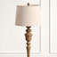 Beige-blanc + lin brun + lampes sur pied de forme libre en bois massif
