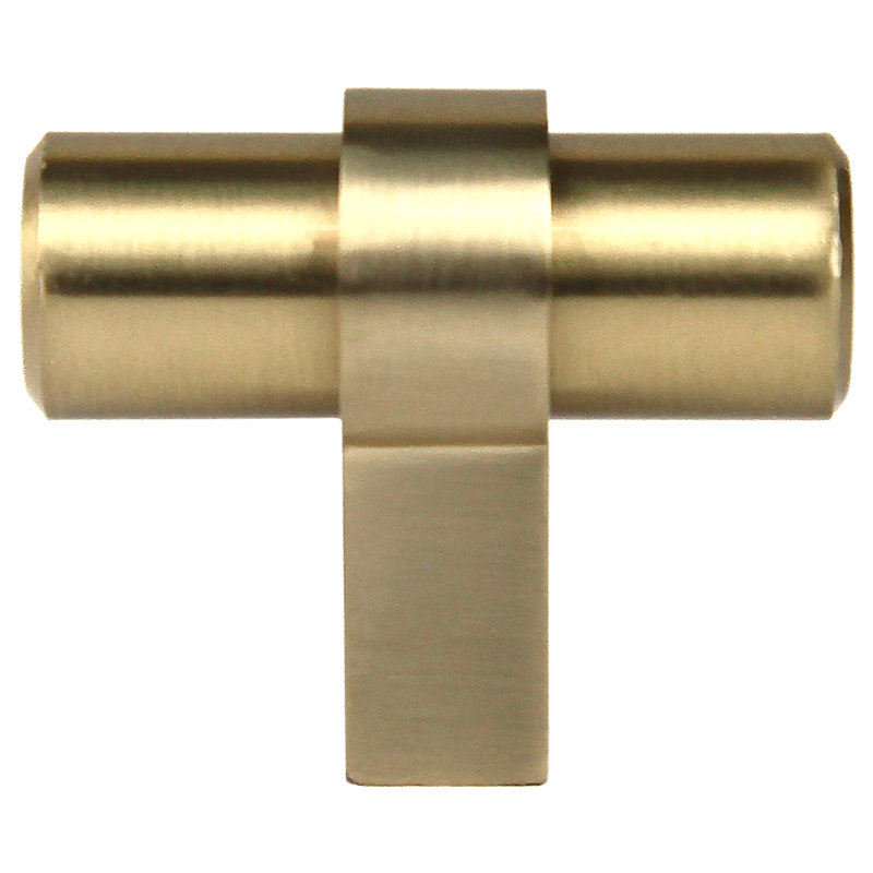 Emery Satin Gold Steel Cylindrical Cabinet Knob Set