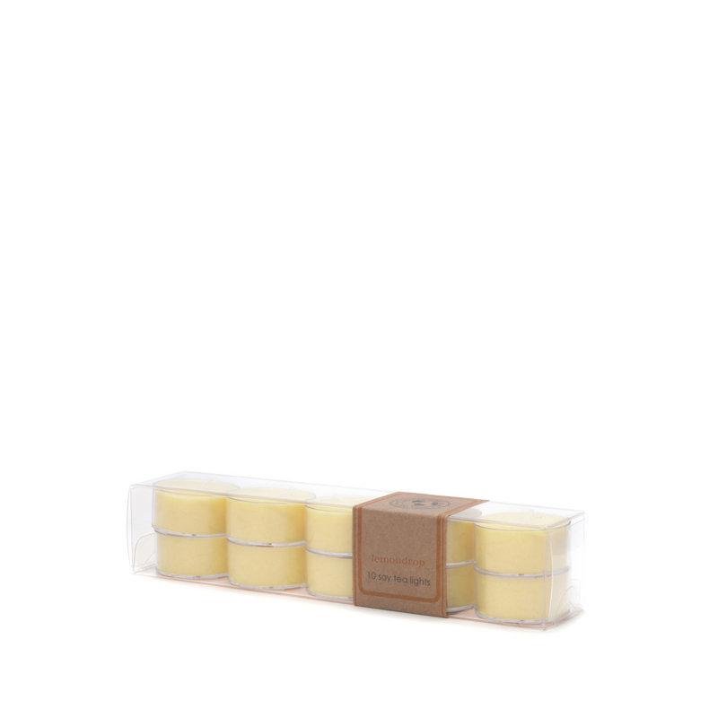 Lemondrop Scented Tealight Candle with Plastic Holder