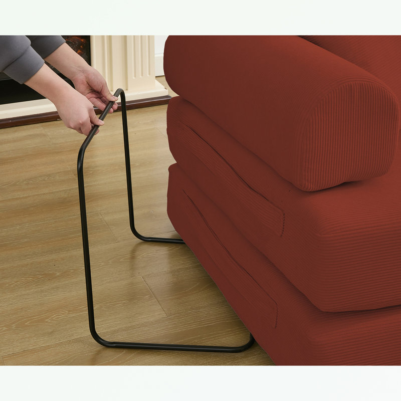Canapé-lit pliant convertible avec coussin moelleux, Rouge