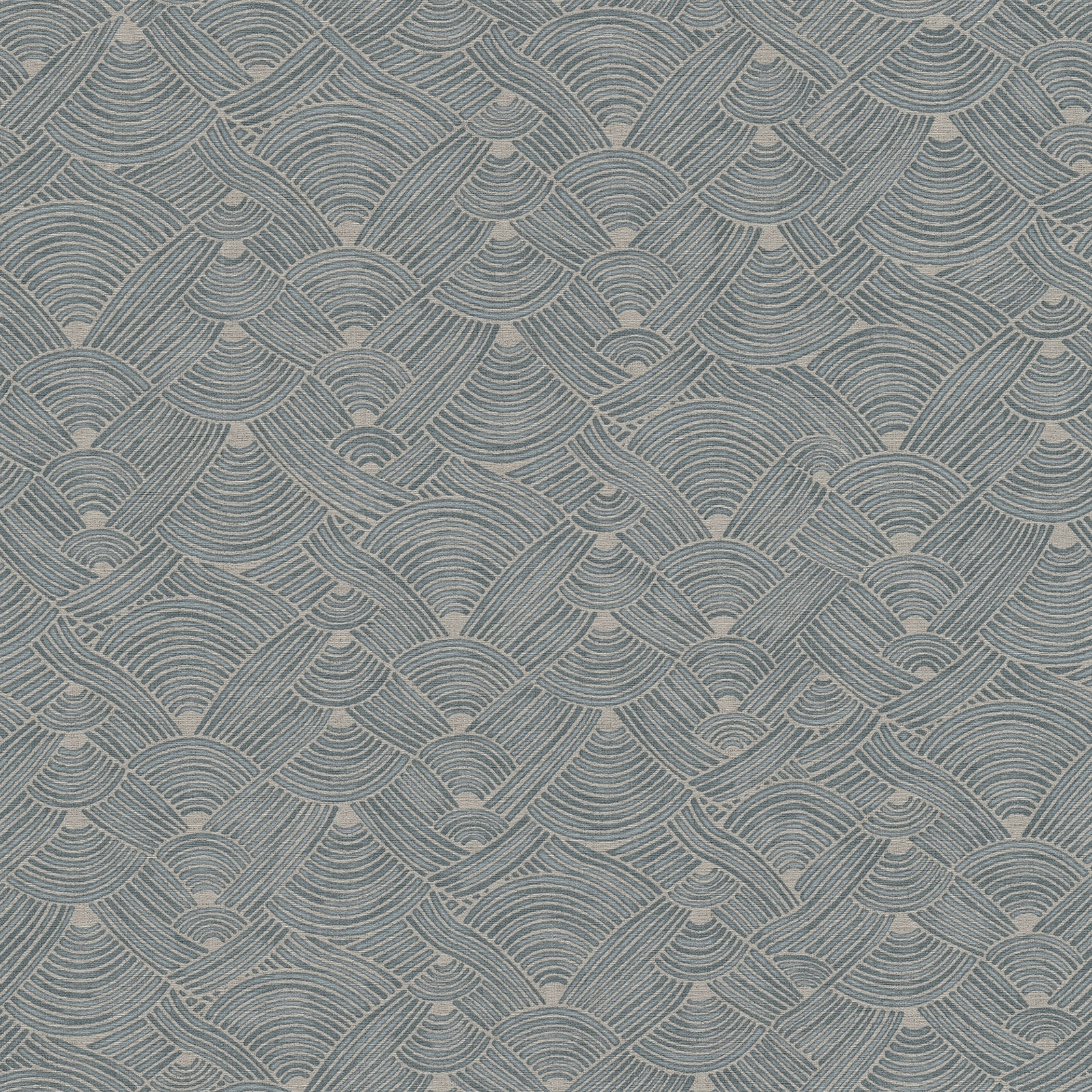 Fusion Geometric Swirl Motif 32.97' L x 20.87" W Wallpaper Roll, Turquoise/Beige