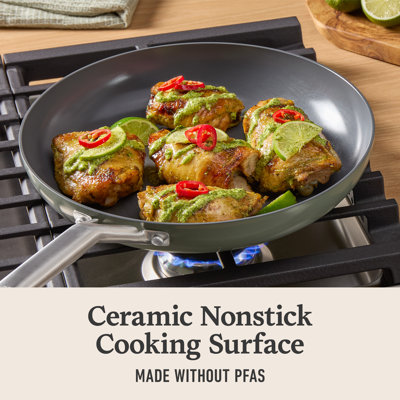 Calphalon Ceramic Nonstick 12" Frying Pan, Silver Ash