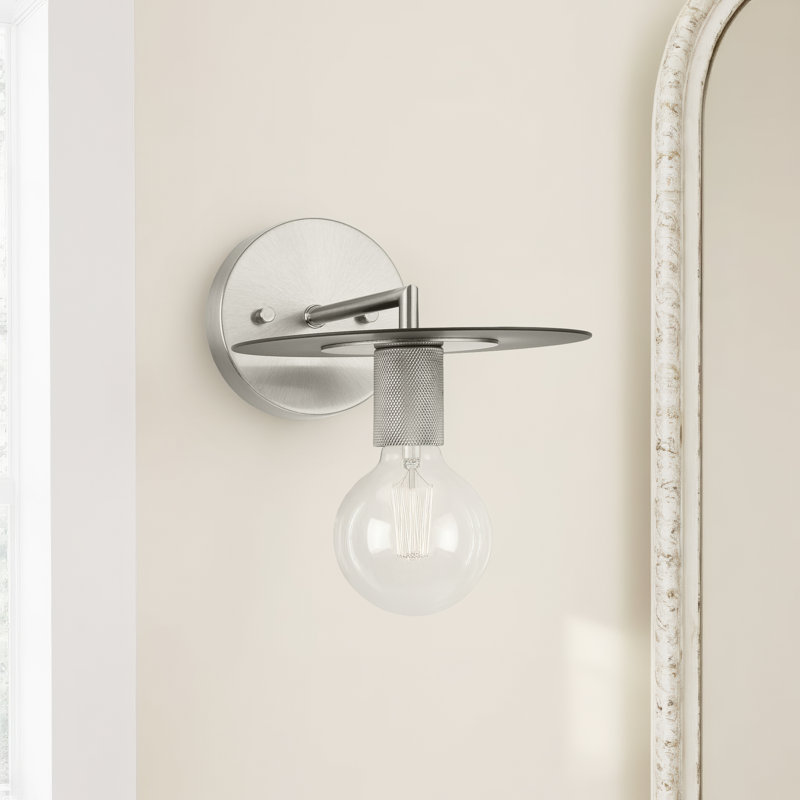 Solana Elestren Steel Armed Sconce, Brushed Nickel