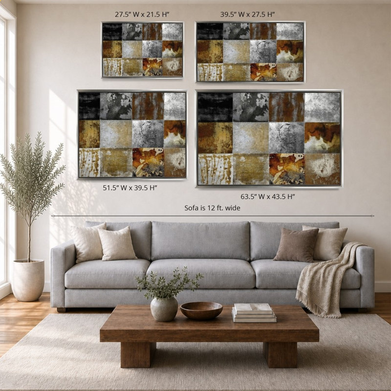 «Burnish II» par Paul Duncan - Impression sur toile, 21" H x 27" W, Floater Frame, Silver