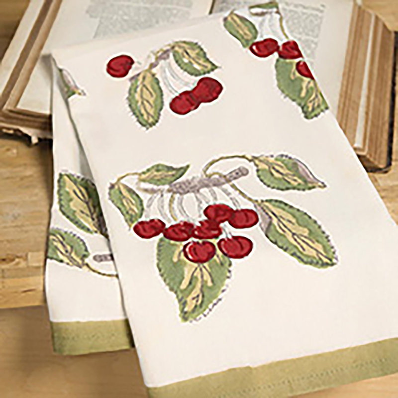Cherry Cotton Floral Tea Towel