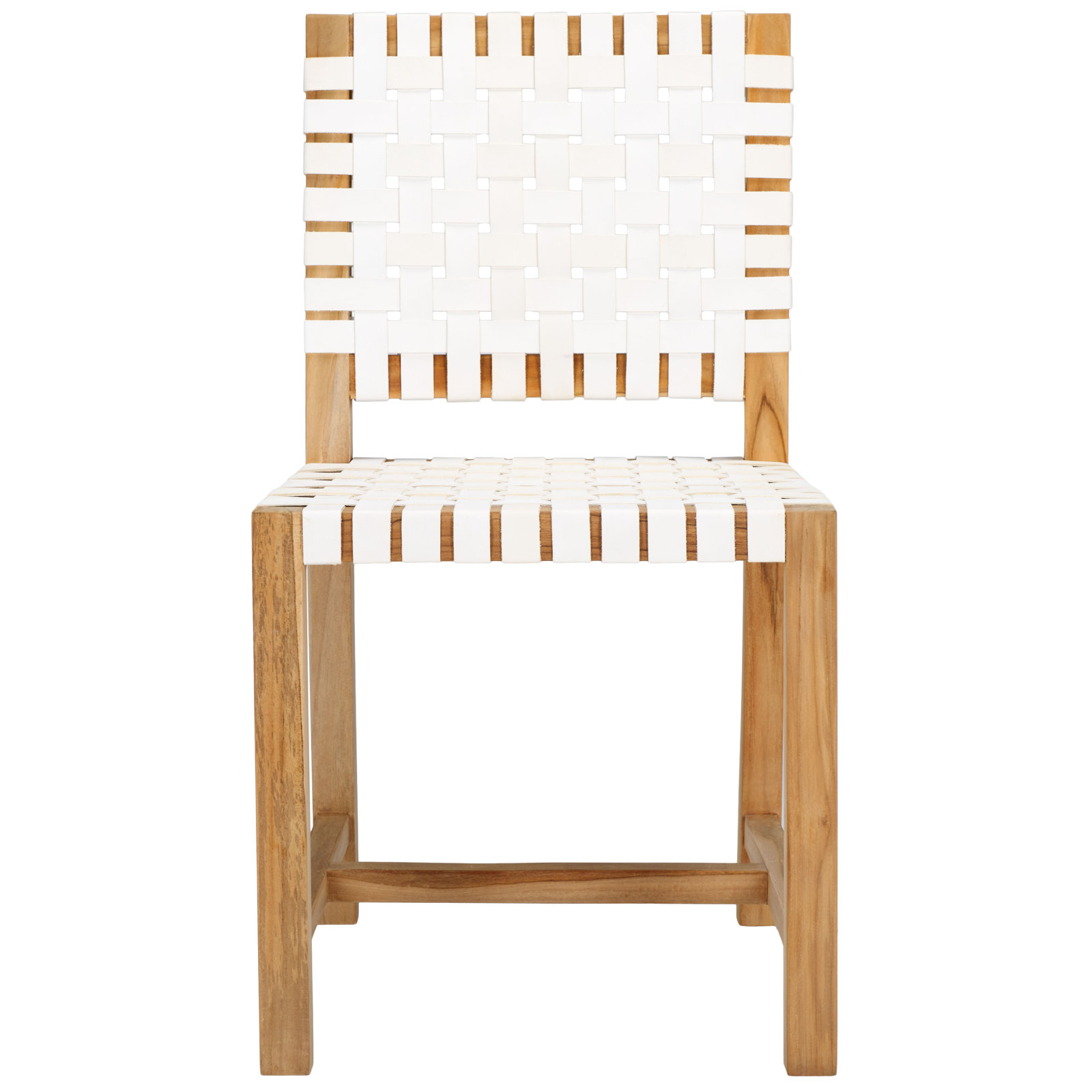 Erline Side Chair, White/Natural
