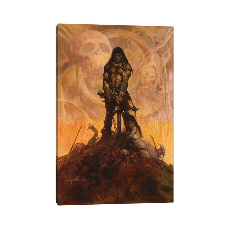 «Barbarian», reproduction d'art, H 48 po x l 32 po x P 1,5 po, Toile tendue
