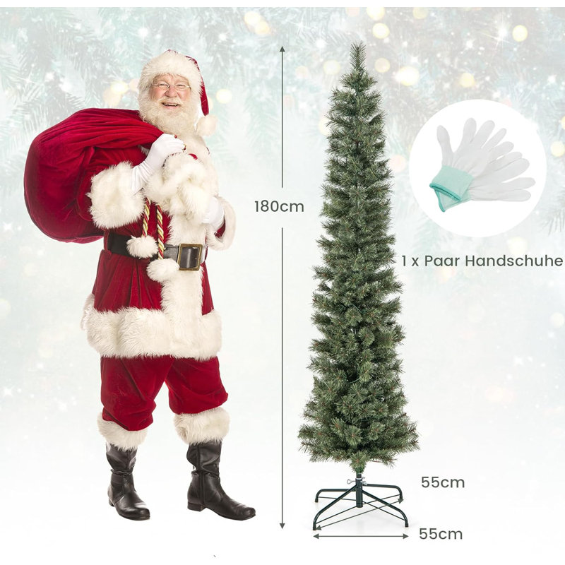 Lighted Artificial Pine Christmas Tree