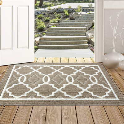 Non-Slip Geometric Doormat
