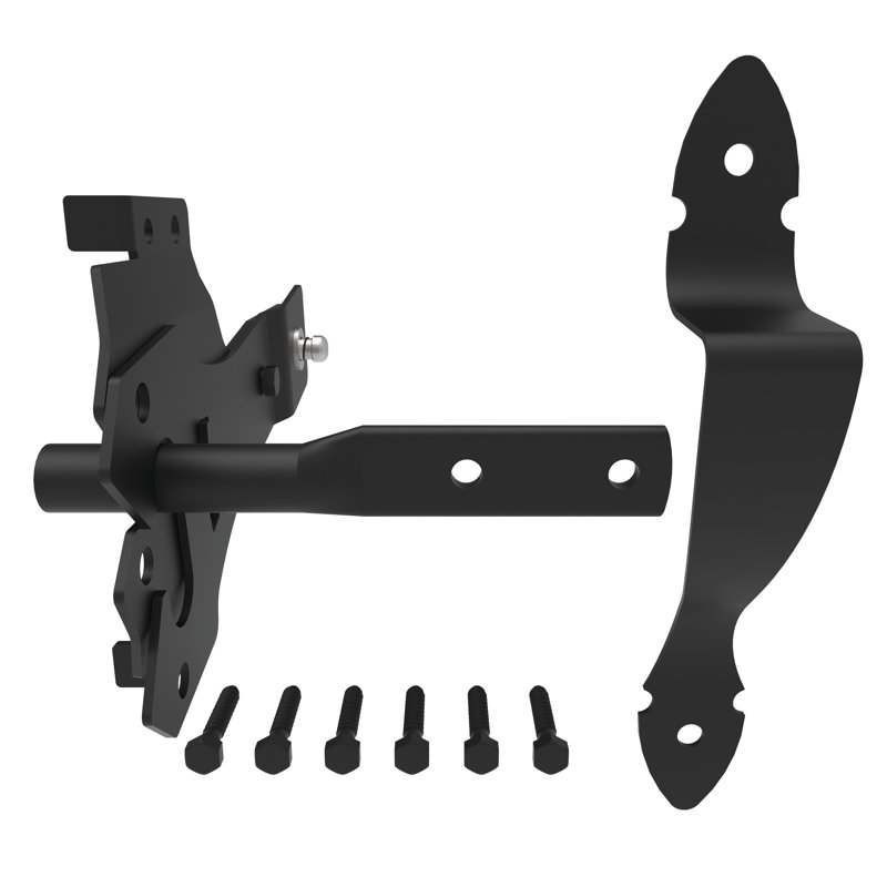 Contemporary Post Latch with Handle Stainless Steel