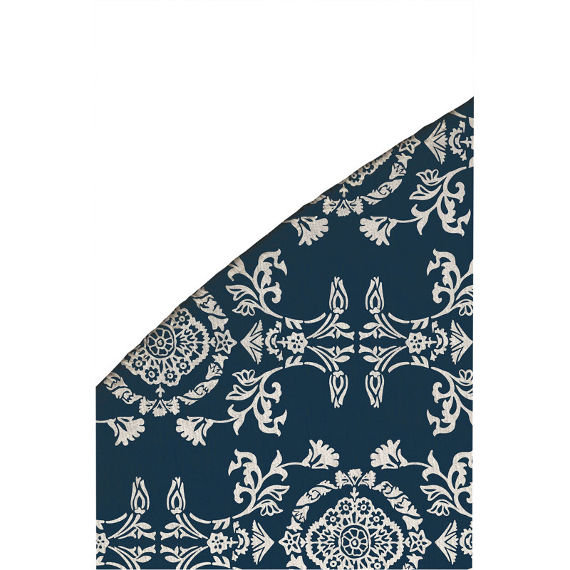 Jackie Soft Step Outdoor Area Rug, Round 5', Navy