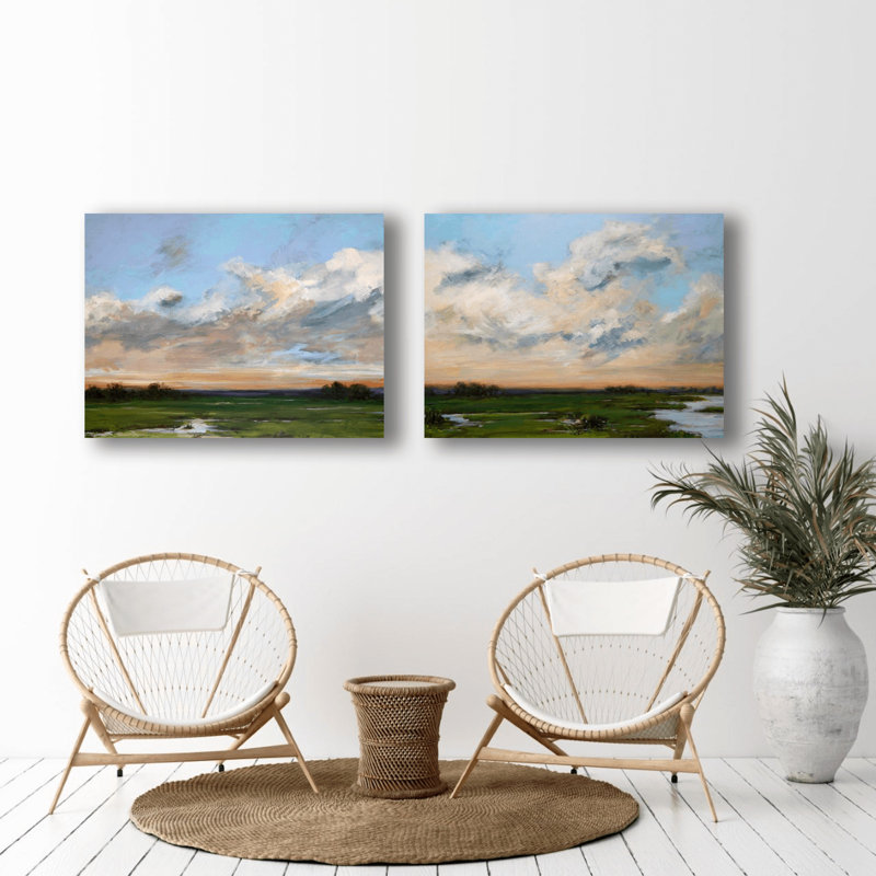 Solace Set by John Beard - Artist Enhanced Canvas Print, 24" W x 20" H x 1.5" D, Unframed
