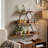 Ljiljan Tiered Metal and Wood Wall Storage Shelf for Home, Office, Bedroom, or Living Room - 25", Walnut-1718998187