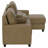 Brown 2-Piece Sofa With Chaise