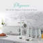 SWAN Elegance Towel Pole and 6 Cup Mug Tree Set with Textured Gloss Finish, Stainless Steel Accents and Non-Slip Bases-114165505