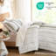 Édredon en coton pour grand lit, 3 pièces avec chenille sauge / et chenille lavable à la machine, sauge / couleur, motif global, look, lavable, --118907648