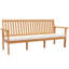 Banc d'extérieur en bois 3 places avec coussin de siège et siège à lattes