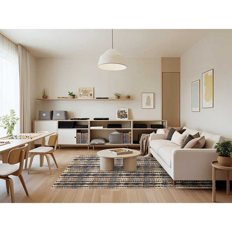 Abstract Indoor Rug, Rectangle 7' x 9'