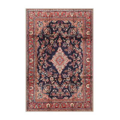 Tapis traditionnel rouge / noir Gerti